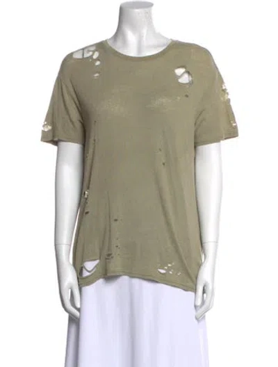 Pre-owned R13 Scoop Neck Short Sleeve T-shirt In Green