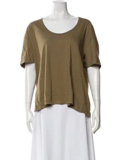 Pre-owned R13 Scoop Neck Short Sleeve T-shirt In Green