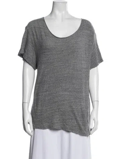 Pre-owned R13 Scoop Neck Short Sleeve T-shirt In Grey