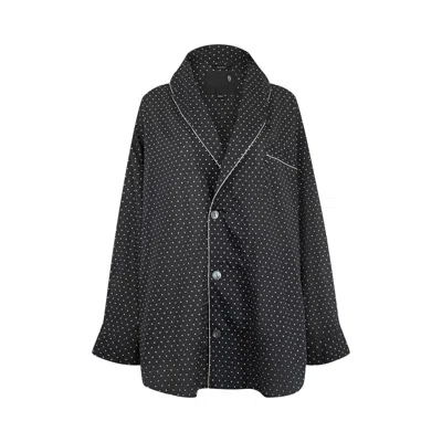 Pre-owned R13 Shawl Lapel Shirt 'black And White Polka Dot' | Women's Size M