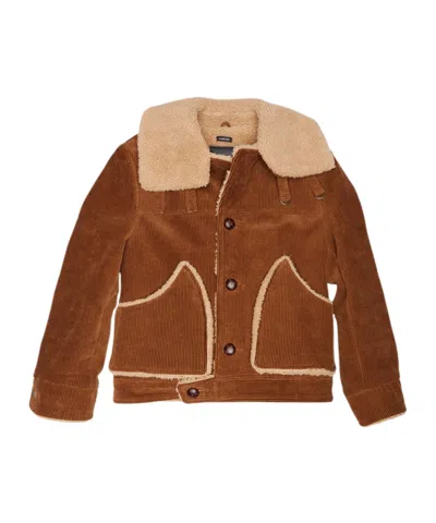 R13 Shearling-lined Cotton-corduroy Jacket In Brown