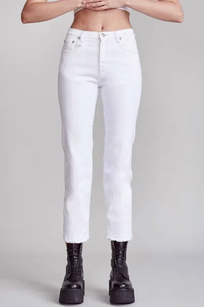 R13 Shelley Slim Jeans In Bale White