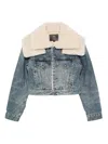 R13 Sherpa-collar Denim Jacket