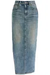 R13 Side Slit Denim Skirt