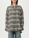 R13 Frayed Checked Cotton-flannel Shirt In Green