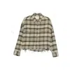 R13 Plaid Shirt With Frayed Hem