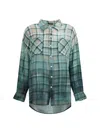 R13 Check Shirt In Green