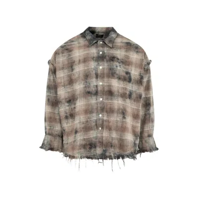 R13 SHIRTS NEUTRAL, BROWN