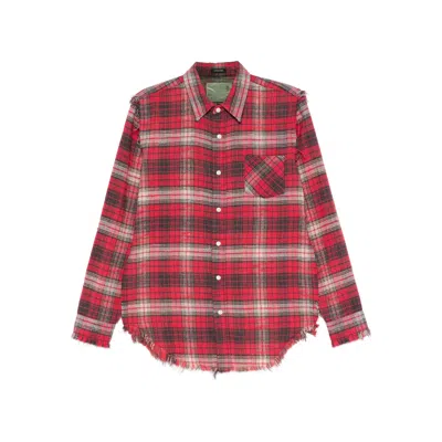 R13 SHIRTS RED, BROWN