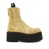 R13 Thick Sole Short Boot In Gold
