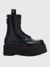 R13 Black Double Stack Boots In Black