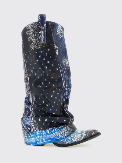 R13 BOOTS WOMAN COLOR BLUE
