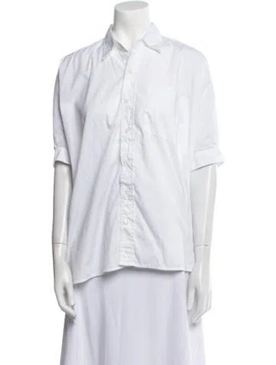 Pre-owned R13 Short Sleeve Button-up Top In White