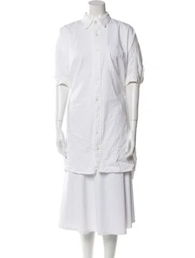 Pre-owned R13 Short Sleeve Button-up Top In White