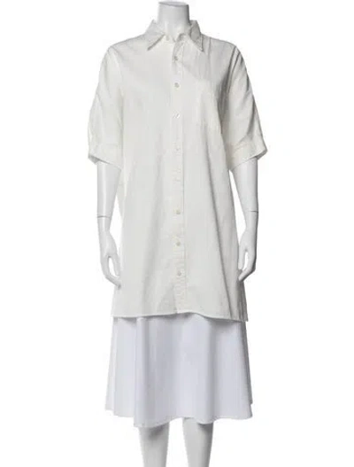 Pre-owned R13 Short Sleeve Button-up Top In White