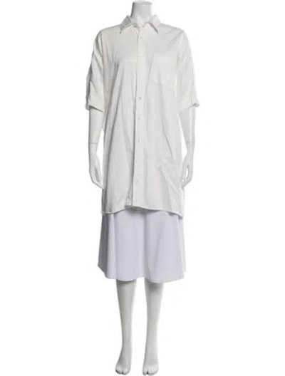 Pre-owned R13 Short Sleeve Button-up Top In White