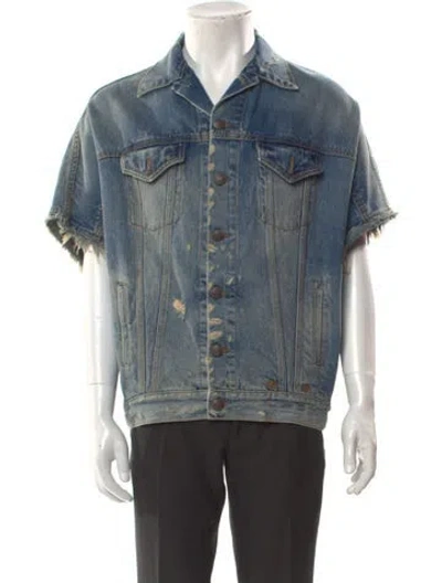 Pre-owned R13 Short Sleeve Denim Shirt In Blue