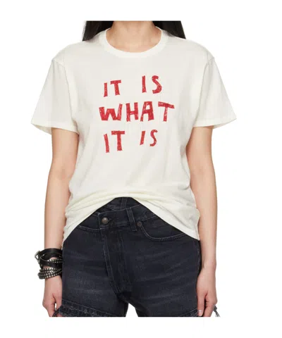 R13 Short-sleeved T-shirt In Ecru