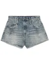 R13 Double-loop Venti Shorts In Barter Indigo