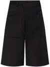R13 Black Crossover Knee-length Shorts In Schwarz
