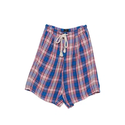 R13 Plaid Drawstring Shorts In Multi