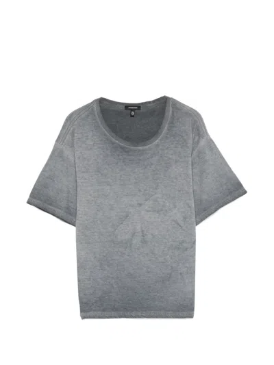 R13 Short-sleeve Crew-neck T-shirt In Gray
