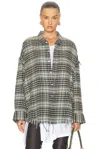 R13 Frayed Checked Cotton-flannel Shirt In Multi
