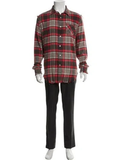 Pre-owned R13 Shredded Seam Shirt In Red