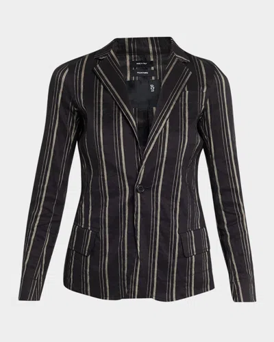 R13 Shrunken Linen-blend Blazer