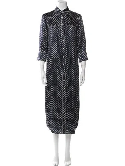 Pre-owned R13 Silk Long Dress In Blue