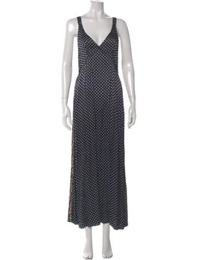 Pre-owned R13 Silk Long Dress In Blue