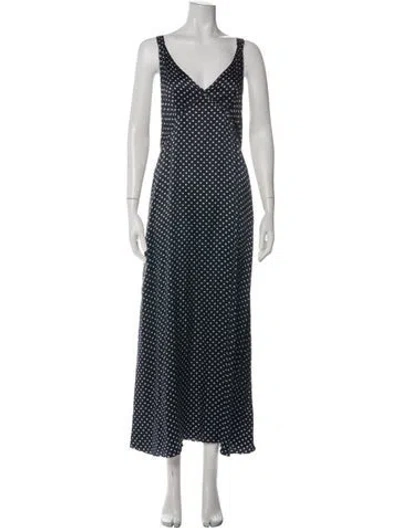 Pre-owned R13 Silk Long Dress In Blue