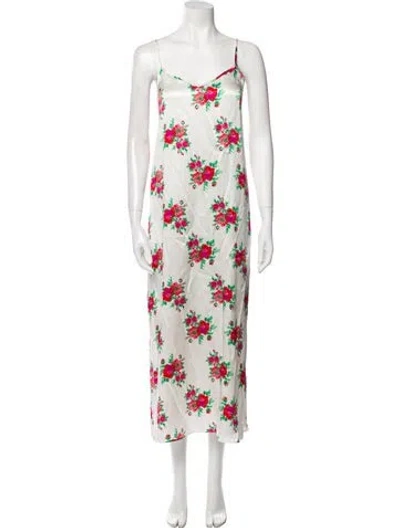 Pre-owned R13 Silk Long Dress In Neutral