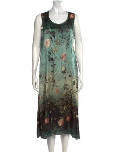 Pre-owned R13 Silk Midi Length Dress In Green