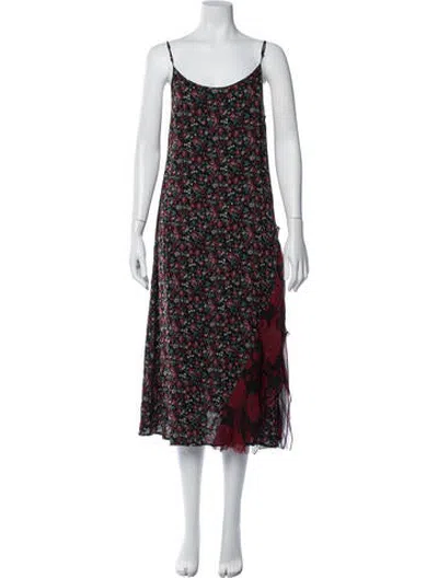 Pre-owned R13 Silk Midi Length Dress In Multicolor