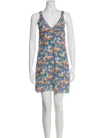 Pre-owned R13 Silk Mini Dress In Blue