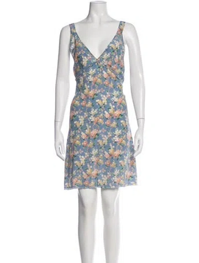 Pre-owned R13 Silk Mini Dress In Blue