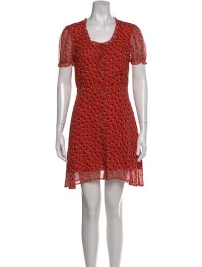 Pre-owned R13 Silk Mini Dress In Red