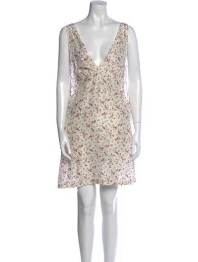 Pre-owned R13 Silk Mini Dress In White