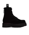 R13 Black Single Stack Boots In Black