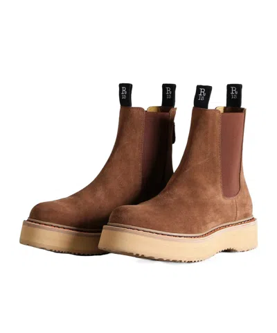 R13 Single Stack Chelsea Boots In Brown