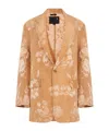 R13 Single-breasted Blazer In Brown