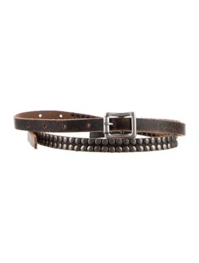 Pre-owned R13 Skinny Leather Belt In Multi