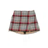 R13 Plaid Frayed Mini Skirt In Multi
