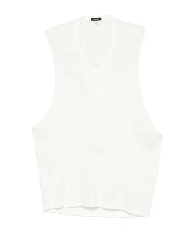 R13 Sleeveless Crew-neck Top In Neutral