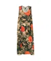 R13 Khaki Sleeveless Midi Dress In Multicolor