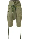 R13 Slim-fit Cargo Shorts In Green