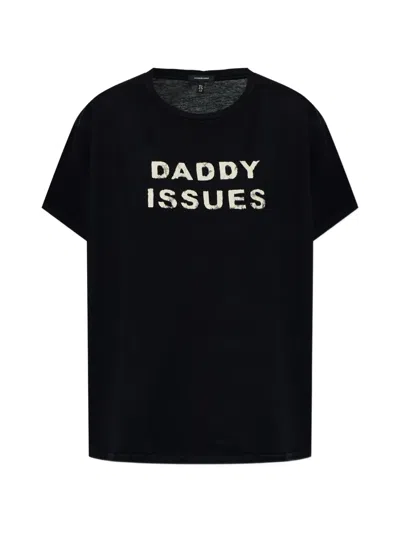 R13 Slogan-motif T-shirt In Black