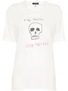 R13 Slogan-print T-shirt In K114b Ecru