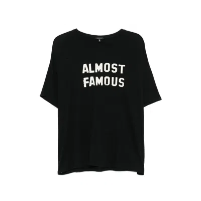 R13 Slogan-print Cotton-cashmere T-shirt In Black